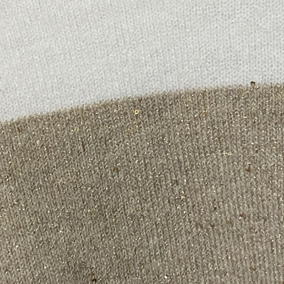NWT VINCE CAMUTO WO SIZE 2X SWEATER SOFT CREAM TAN GOLD METALLIC THREADS COMFY - Picture 10 of 10